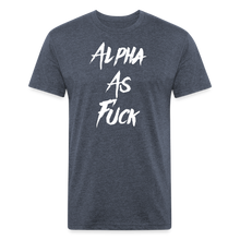 ALPHA AS FUCK - MEN'S PREMIUM S/S TEE - heather navy
