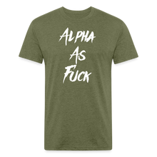 ALPHA AS FUCK - MEN'S PREMIUM S/S TEE - heather military green