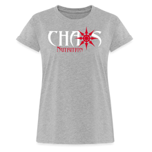 Chaos Fit-Wear - Premium Women's S/S Tee With Red & White Logo - heather gray