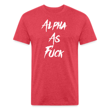 ALPHA AS FUCK - MEN'S PREMIUM S/S TEE - heather red