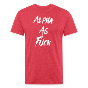 ALPHA AS FUCK - MEN'S PREMIUM S/S TEE - heather red