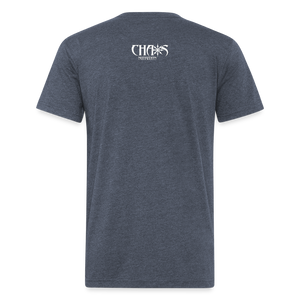 ALPHA AS FUCK - MEN'S PREMIUM S/S TEE - heather navy