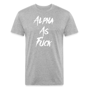 ALPHA AS FUCK - MEN'S PREMIUM S/S TEE - heather gray
