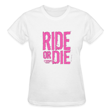 Ride Or Die Women's T-Shirt Pink Logo - white