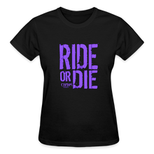 Ride Or Die Women's T-Shirt Purple Logo - black