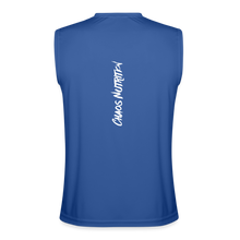 Relentless, Men’s Premium Tank with White Lettering - royal blue
