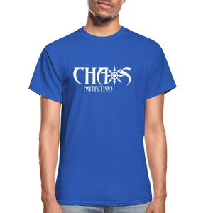 Eat Dirty Train Dirty, Black T- Shirt with White Lettering - royal blue