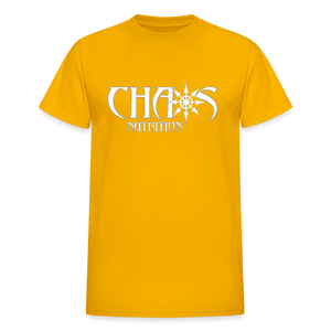 Eat Dirty Train Dirty, Black T- Shirt with White Lettering - gold