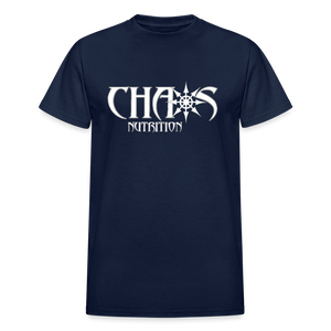 Eat Dirty Train Dirty, Black T- Shirt with White Lettering - navy