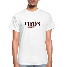 OG LOGO T-SHIRT with RED & BLACK LETTERING - white