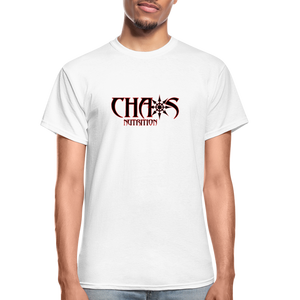 OG LOGO T-SHIRT with RED & BLACK LETTERING - white