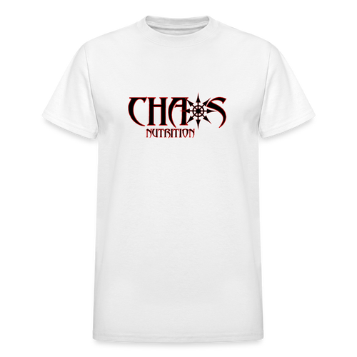 OG LOGO T-SHIRT with RED & BLACK LETTERING - white