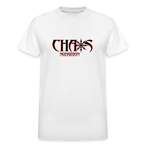 OG LOGO T-SHIRT with RED & BLACK LETTERING - white