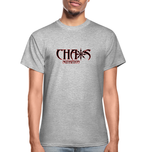 OG LOGO T-SHIRT with RED & BLACK LETTERING - heather gray