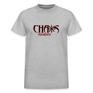 OG LOGO T-SHIRT with RED & BLACK LETTERING - heather gray
