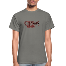 OG LOGO T-SHIRT with RED & BLACK LETTERING - charcoal