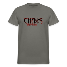OG LOGO T-SHIRT with RED & BLACK LETTERING - charcoal