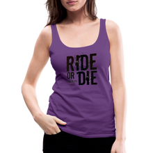 Ride or Die Black Logo Women’s Premium Tank Top - purple