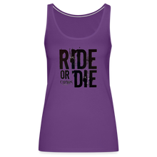 Ride or Die Black Logo Women’s Premium Tank Top - purple