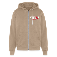 Ride Or Die Logo Unisex Full Zip Hoodie - tan