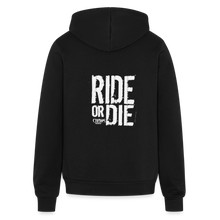 Ride Or Die Logo Unisex Full Zip Hoodie - black