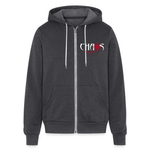 Ride Or Die Logo Unisex Full Zip Hoodie - charcoal grey