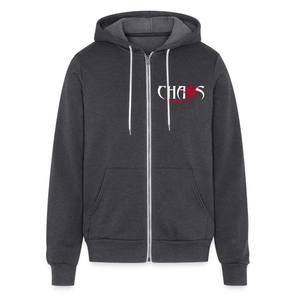 Ride Or Die Logo Unisex Full Zip Hoodie - charcoal grey