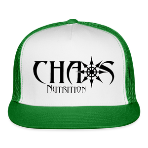 OG Chaos Nutrition Logo Trucker Cap - white/kelly green