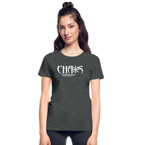 OG Chaos Nutrition Logo Ladies T-Shirt with White Logo - deep heather