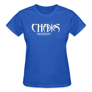 OG Chaos Nutrition Logo Ladies T-Shirt with White Logo - royal blue