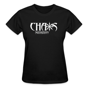OG Chaos Nutrition Logo Ladies T-Shirt with White Logo - black