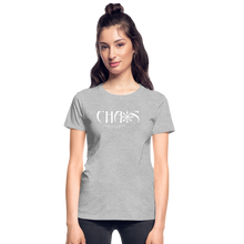 OG Chaos Nutrition Logo Ladies T-Shirt with White Logo - heather gray