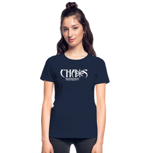OG Chaos Nutrition Logo Ladies T-Shirt with White Logo - navy