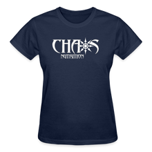 OG Chaos Nutrition Logo Ladies T-Shirt with White Logo - navy