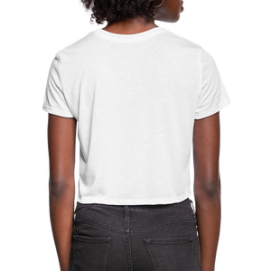 I AM CHAOS - WOMEN'S CROPPED T-SHIRT - BLACK LETTERING - white