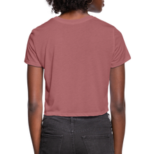 I AM CHAOS - WOMEN'S CROPPED T-SHIRT - BLACK LETTERING - mauve