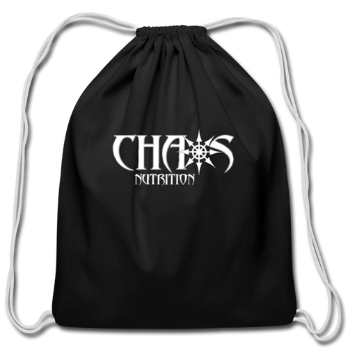 Official Chaos Nutrition Cotton Drawstring Bag - black
