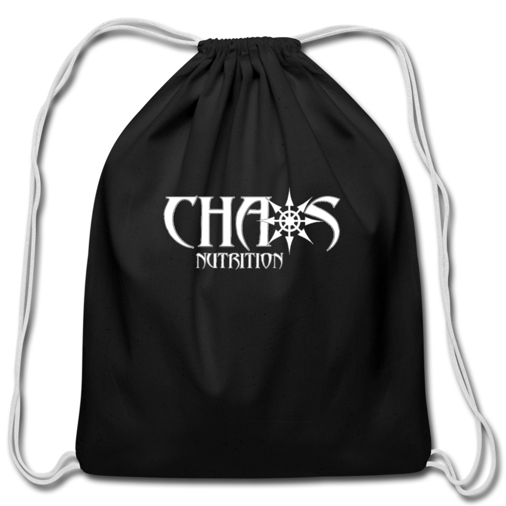 Official Chaos Nutrition Cotton Drawstring Bag - black