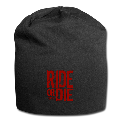 CHAOS FIT WEAR - RIDE OR DIE - BEENIE - RED LOGO - black