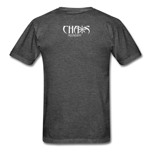No Easy Way Out, T-Shirt with White Lettering - heather black