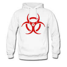 RIDE OR DIE, BLACK HOODIE WITH RED LETTERING - white