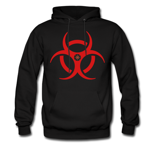 RIDE OR DIE, BLACK HOODIE WITH RED LETTERING - black