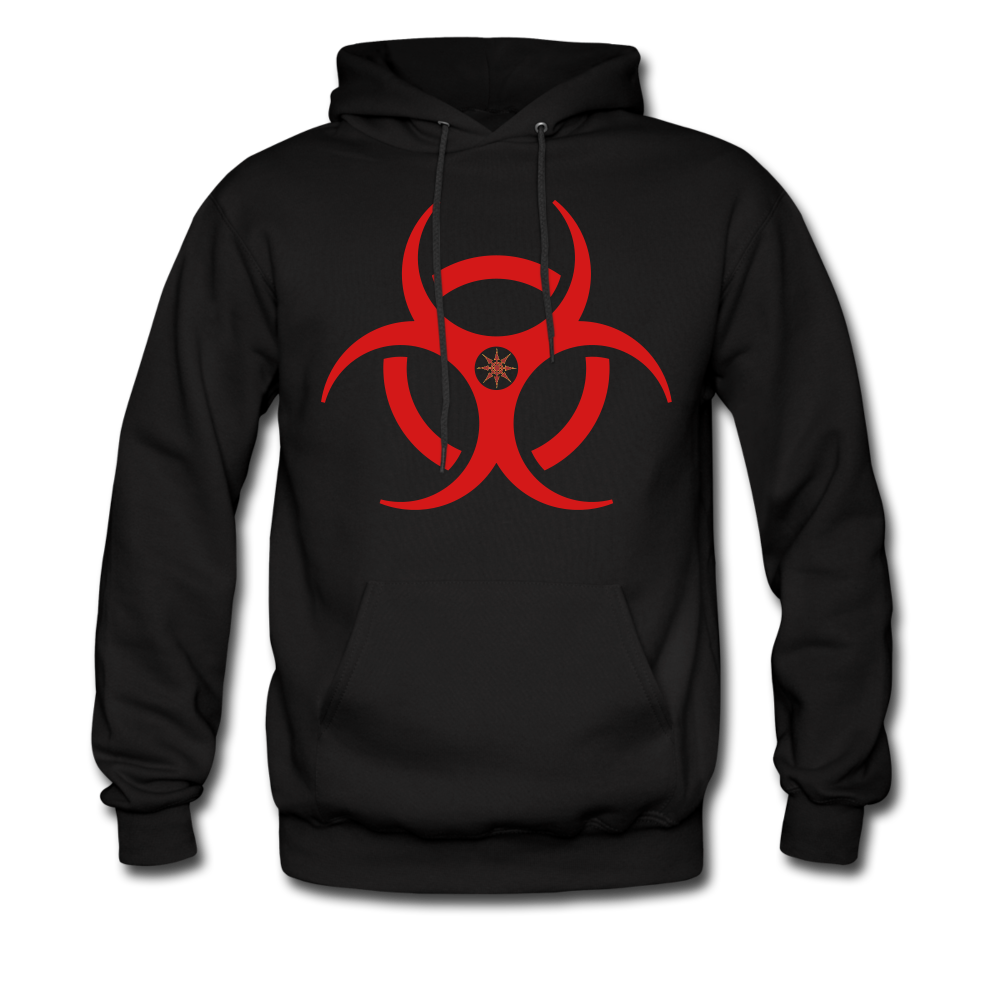 RIDE OR DIE, BLACK HOODIE WITH RED LETTERING - black