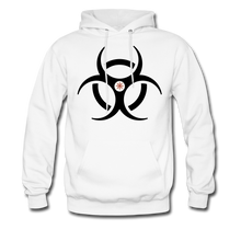 RIDE OR DIE, HOODIE WITH BLACK LETTERING - white