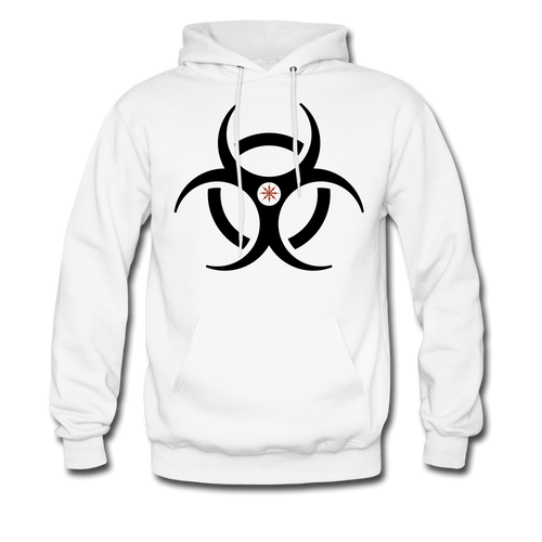 RIDE OR DIE, HOODIE WITH BLACK LETTERING - white