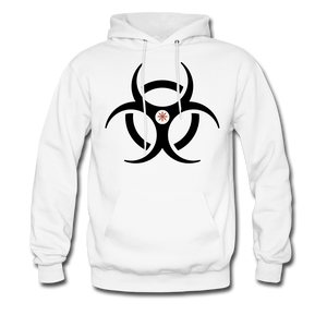 RIDE OR DIE, HOODIE WITH BLACK LETTERING - white
