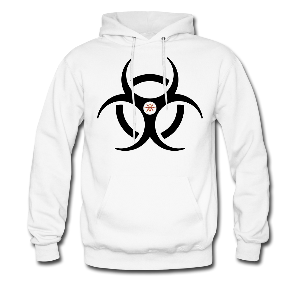 RIDE OR DIE, HOODIE WITH BLACK LETTERING - white