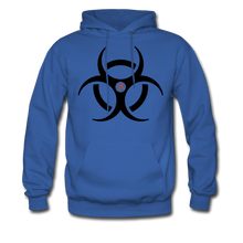 RIDE OR DIE, HOODIE WITH BLACK LETTERING - royal blue