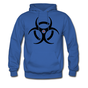 RIDE OR DIE, HOODIE WITH BLACK LETTERING - royal blue