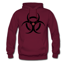 RIDE OR DIE, HOODIE WITH BLACK LETTERING - burgundy
